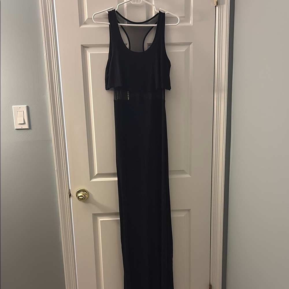 BCBGeneration Black Maxi Dress with mesh